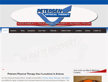 Tablet Screenshot of petersenphysicaltherapy.com